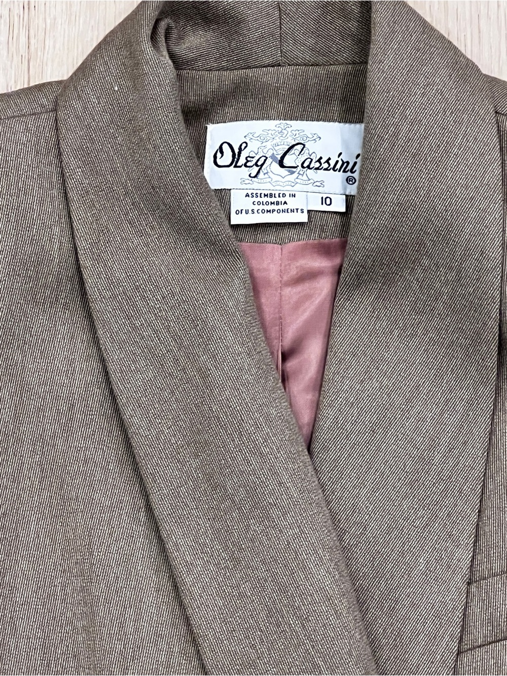 Vintage Oleg Cassini Blazer Double Breasted Size 10 - Picture 5 of 7